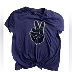 Peace tee girls size L 10/12